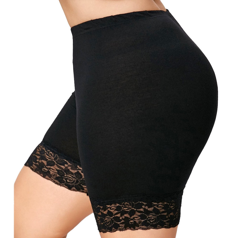 S-5XL Large Size Women Summer leggings high waist Lace Short boho feminino Trouser panties high waist mujer Bottoming Pants