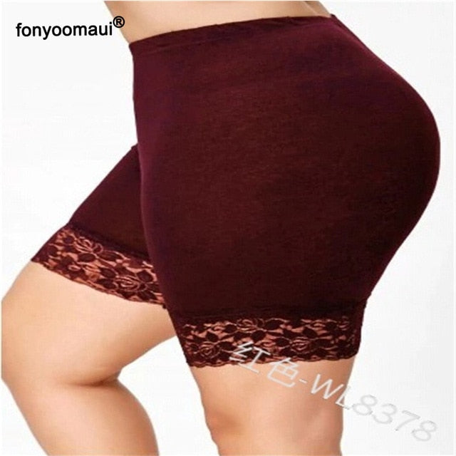 S-5XL Large Size Women Summer leggings high waist Lace Short boho feminino Trouser panties high waist mujer Bottoming Pants