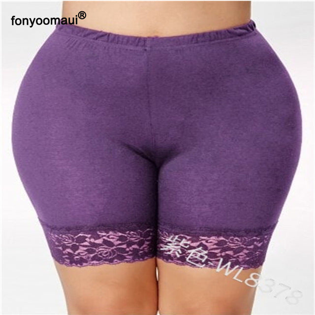 S-5XL Large Size Women Summer leggings high waist Lace Short boho feminino Trouser panties high waist mujer Bottoming Pants