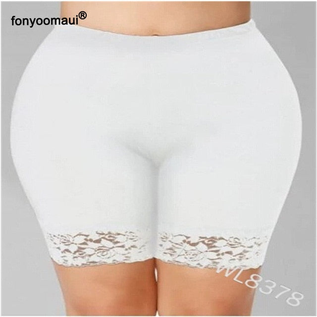 S-5XL Large Size Women Summer leggings high waist Lace Short boho feminino Trouser panties high waist mujer Bottoming Pants