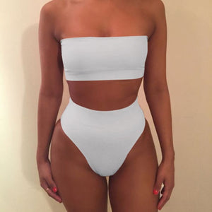 Swimwear Bikinis Sexy Biquini Swim Suit Set Off Bandage Swimsuit Female Beachwear Swimming Bikini Women Pluz Size Tube top
