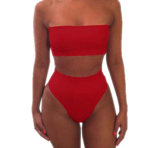 Swimwear Bikinis Sexy Biquini Swim Suit Set Off Bandage Swimsuit Female Beachwear Swimming Bikini Women Pluz Size Tube top
