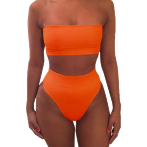 Swimwear Bikinis Sexy Biquini Swim Suit Set Off Bandage Swimsuit Female Beachwear Swimming Bikini Women Pluz Size Tube top