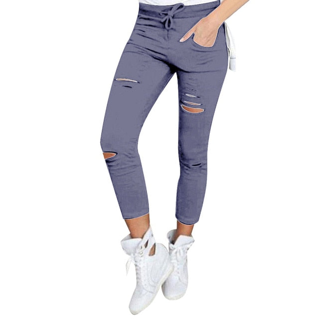 Newest Leggings Black Jeans Woman High Waist Push Up Skinny Ripped Jeans Denim Pant Sexy Ladies Jeans Femme Women Trousers