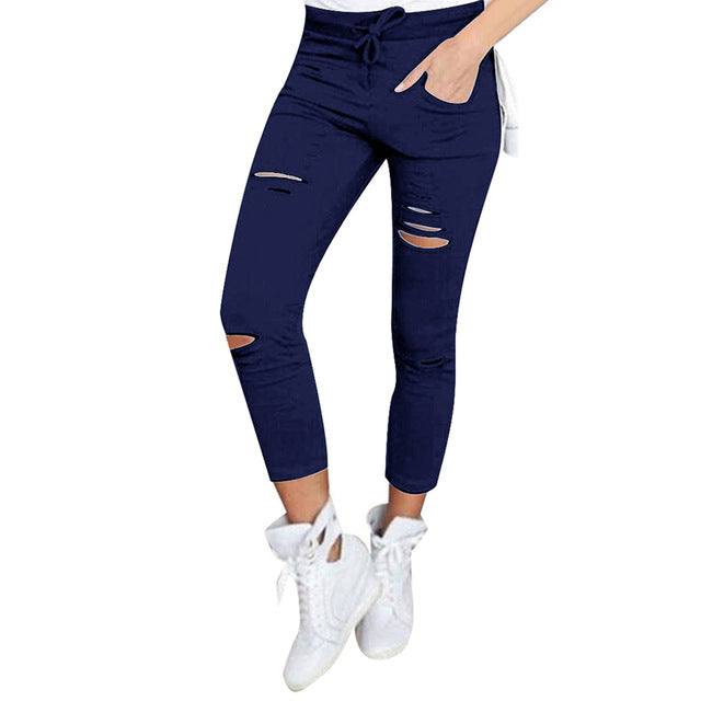 Newest Leggings Black Jeans Woman High Waist Push Up Skinny Ripped Jeans Denim Pant Sexy Ladies Jeans Femme Women Trousers
