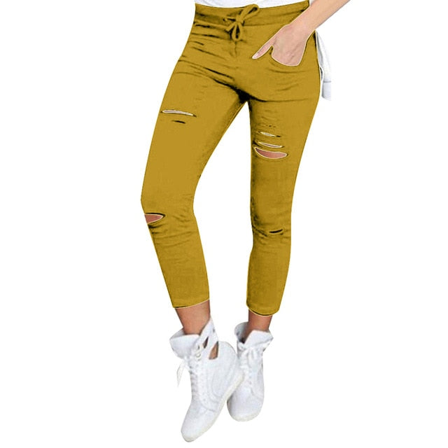 Newest Leggings Black Jeans Woman High Waist Push Up Skinny Ripped Jeans Denim Pant Sexy Ladies Jeans Femme Women Trousers