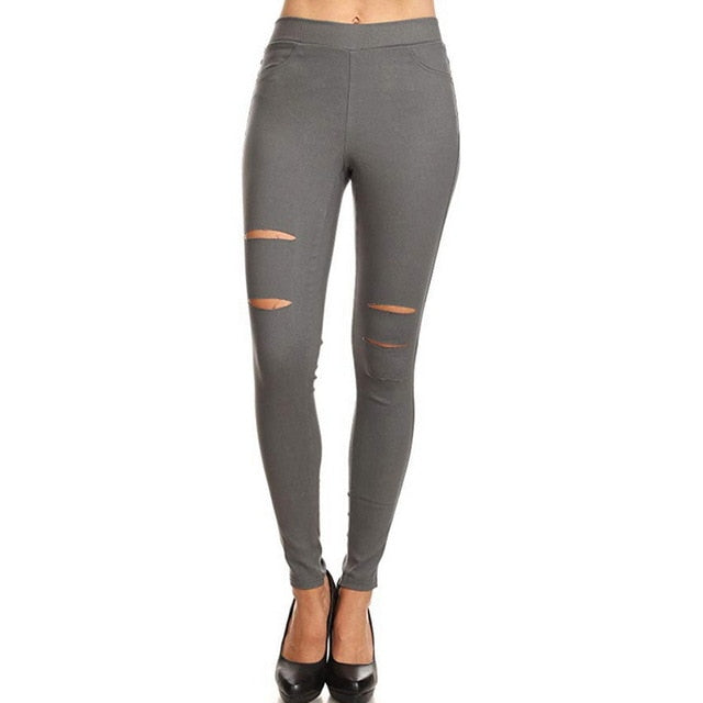 Newest Leggings Black Jeans Woman High Waist Push Up Skinny Ripped Jeans Denim Pant Sexy Ladies Jeans Femme Women Trousers