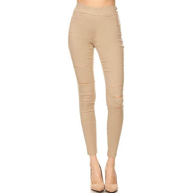 Newest Leggings Black Jeans Woman High Waist Push Up Skinny Ripped Jeans Denim Pant Sexy Ladies Jeans Femme Women Trousers