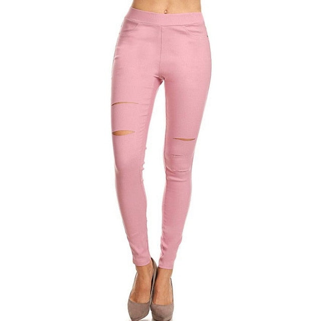 Newest Leggings Black Jeans Woman High Waist Push Up Skinny Ripped Jeans Denim Pant Sexy Ladies Jeans Femme Women Trousers