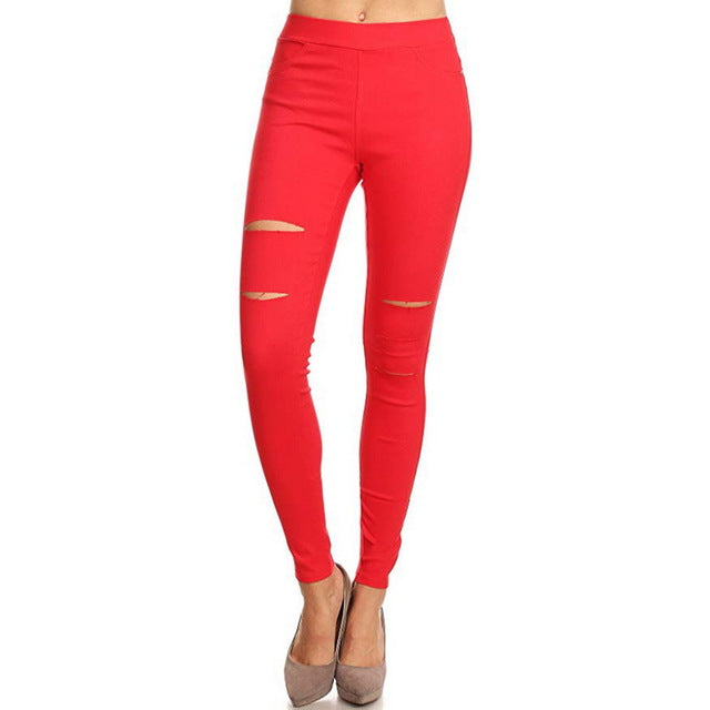 Newest Leggings Black Jeans Woman High Waist Push Up Skinny Ripped Jeans Denim Pant Sexy Ladies Jeans Femme Women Trousers