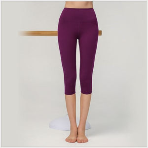 Obrix Sport Fashion Female Fitness Set Sleeveless Fitting Short Top Slinky Calf Length Leggins Health Running Jogging Dance Set