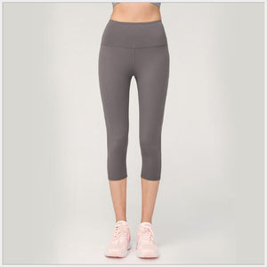 Obrix Sport Fashion Female Fitness Set Sleeveless Fitting Short Top Slinky Calf Length Leggins Health Running Jogging Dance Set