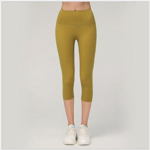 Obrix Sport Fashion Female Fitness Set Sleeveless Fitting Short Top Slinky Calf Length Leggins Health Running Jogging Dance Set
